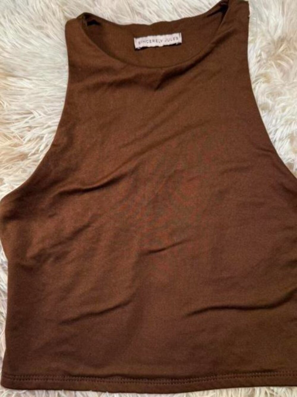 SINCERELY JULES Brown tank top